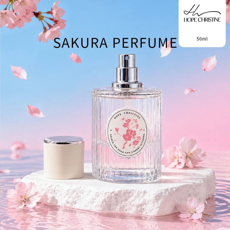 Perfume de Mujer Niche Luxury Cherry Blossom Sakura, Aroma Floral Suave y Duradero, Ideal para Primavera y Regalos Festivos