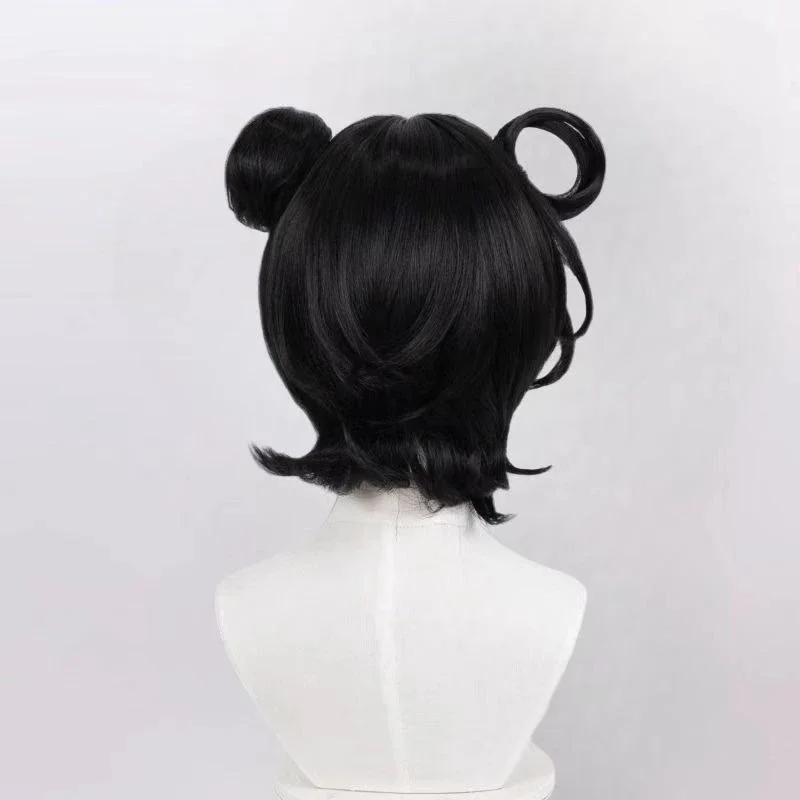 게임 일곱 번째 날의 이상한 역할 모델링 가발 여성 파티 드레스업 헤드웨어 귀여운 번 헤어스타일 리 유팅 시뮬레이션 헤드기어