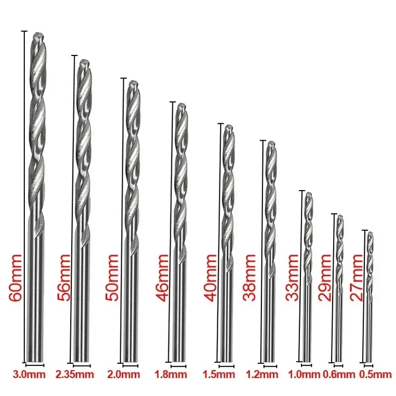 Imagem -06 - Ayoute-hss Twist Drill Bit Grupo Ferramenta Dremel Rotary Haste Reta para Trabalhar Madeira Plástico 0530 mm 10 Pcs 25 Pcs