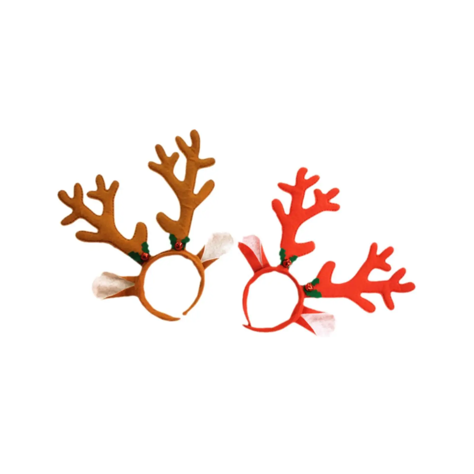 2Pcs Reindeer Antlers Headband Christmas Headwear for Birthdays