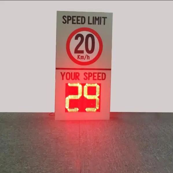 

Solar Radar Speed Sign Digital Electric Traffic Safety LED Flashing Warning Signal Light Customized 2 Digits Warning Light