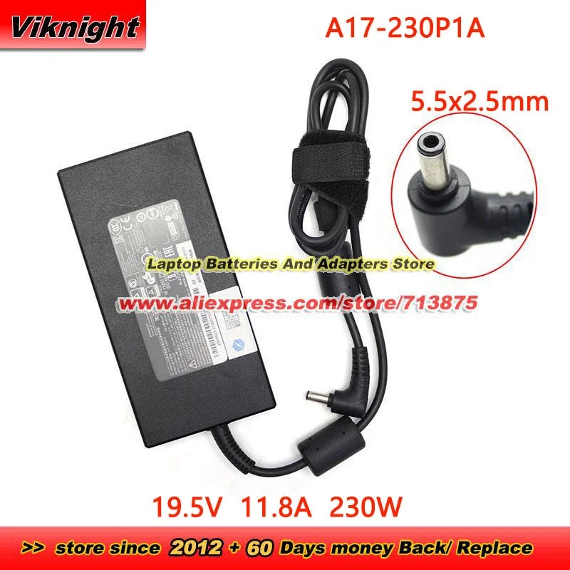

Адаптер переменного тока 19.5V 11.8A 230W A17-230P1A 5.5x2.5mm A12-230P1A A230A012L для AERO 15 17 SERIES VAPOR15 PRO 17X E5-144 GS65 GS75