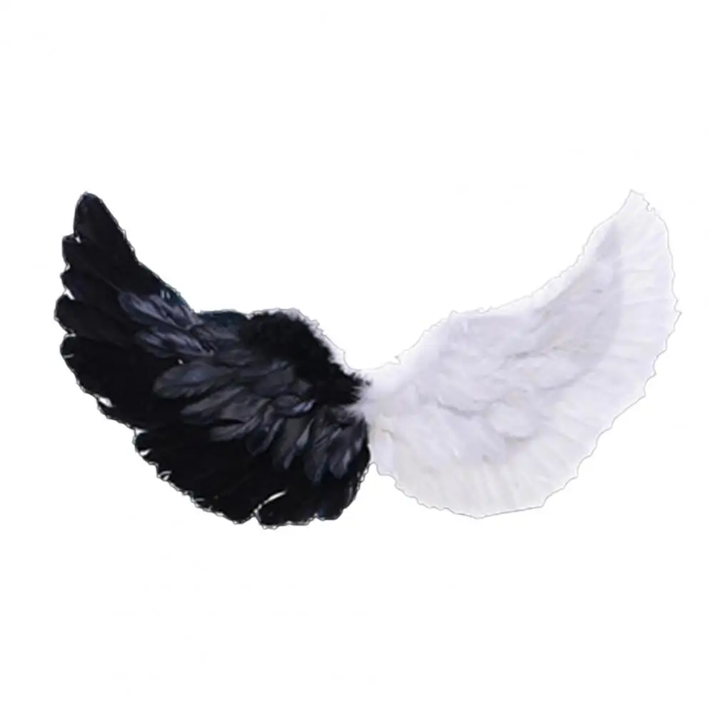 Alas De Plumas De Ángel Para Cosplay – 60x45 Cm Con Correas Elásticas Y Diadema – Ligeras Y Duraderas Para Fiestas De Halloween Y Carnaval – Color Blanco