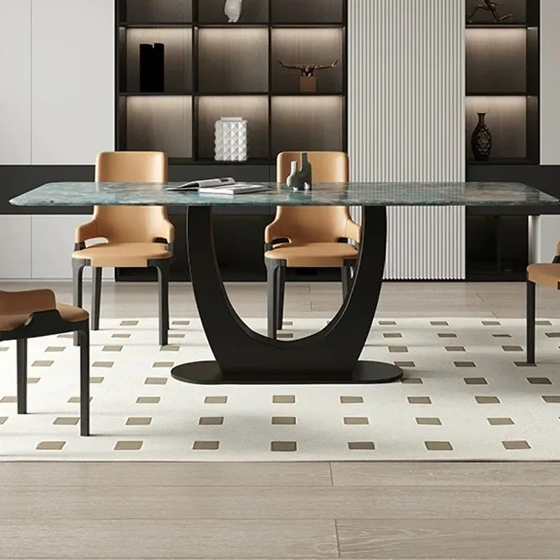 Light marble dining table legs  feet office table legs rock slab foot brackets custom carbon steel table