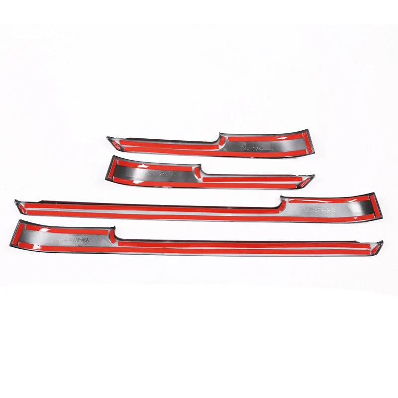 Car Interior Door Decor Strips Trim For Land Rover Range Rover Vogue L405 2013 2014 2015 2016 2017 ABS Silver Accessories