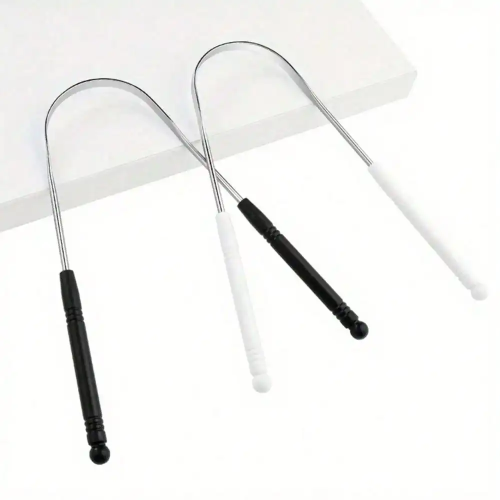 Adult U-Shaped Tongue Scraper 1 Stainless Steel Tongue Scraper To Reduce Bad Breath Hygiene Products Oral Care Tools - Detail 1