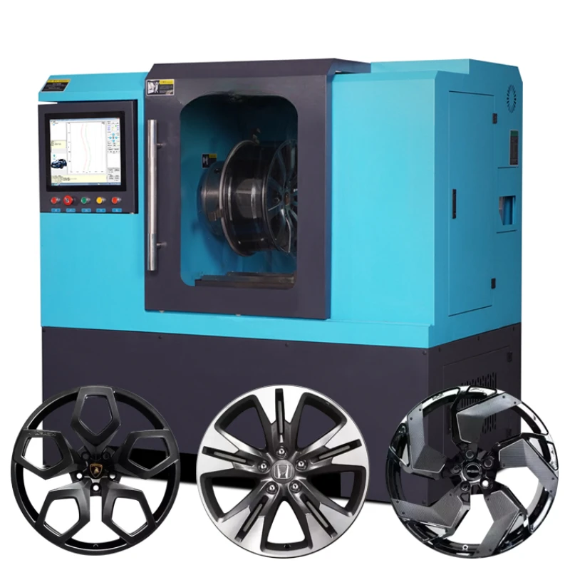 

High-precision automatic rim repair lathe cnc alloy mag wheel diamond cutting refurbishment machine LSB300 Gubot horizontal