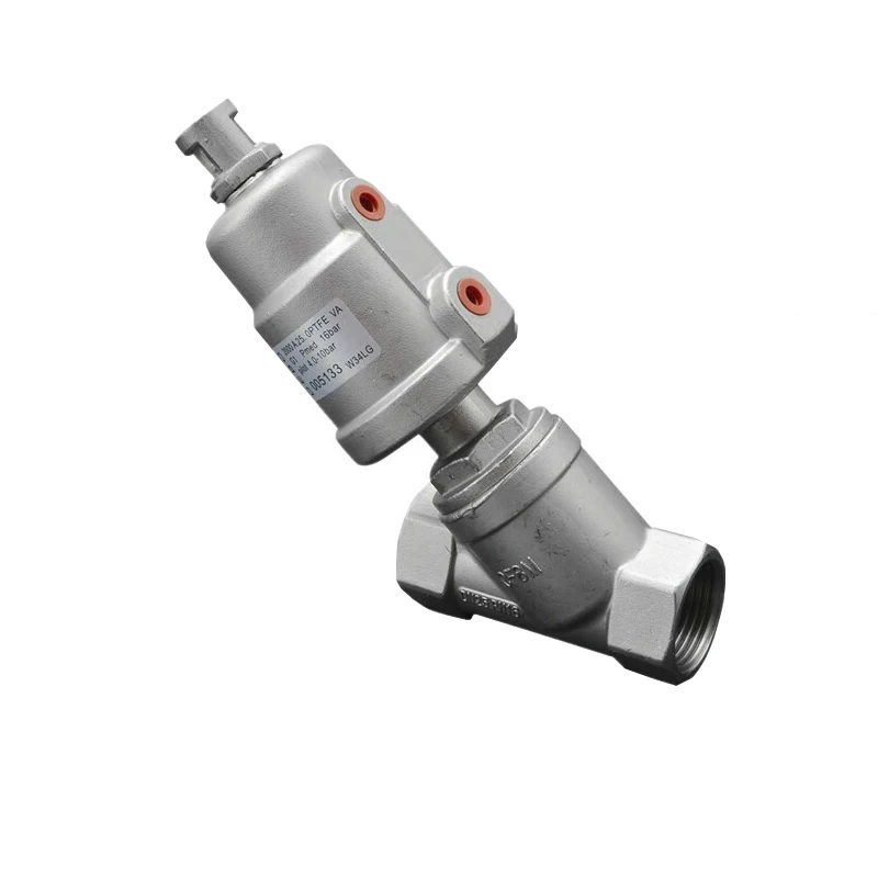 

DN25 Stainless Steel Pneumatic Actuator Angle Seat Valve Pneumatic Seat Valve 16bar For Steam Gas Oil Normally Closed