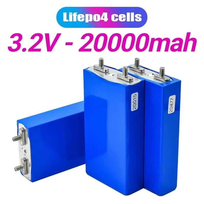 3.2V 20Ah-30Ah LiFePO4 Battery Cell Lithium Iron Phosphate Deep Cycles for DIY 12V 24V 36V 48V UPS Solar Power 25Ah