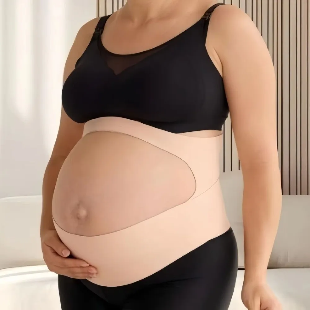 新しい一体型マタニティベルト、調整可能な妊婦用腹部サポートベルト、薄手で背中を覆うタイプ、マタニティ用。