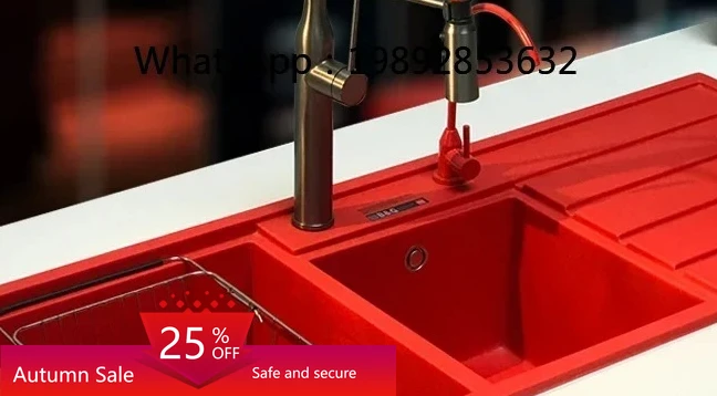 

Vegetable wash basin sink with drain table quartz stone granite kitchen wash basin handmade