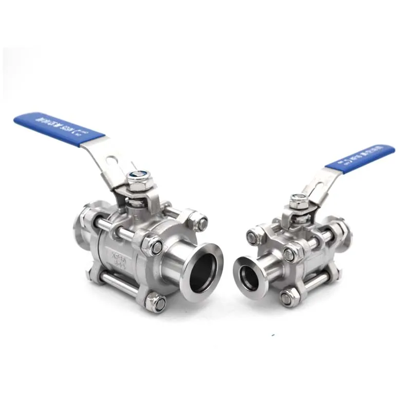 Elettrovalvola KF16 KF25 KF40 KF50 Three Piece Model Manual High Vacuum Ball Valve SUS304 Stainless Steel Ball Valve Homebrew Acqua e vapore — dettaglio 2