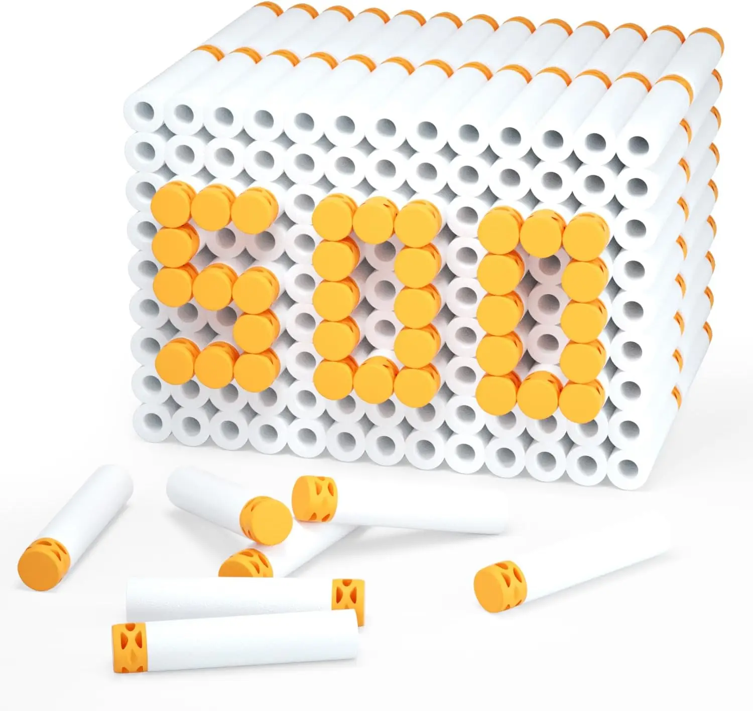 500 Pcs Waffles Darts Refill Pack Foam Bullet Compatible for NERF N-Strike Series Blaster