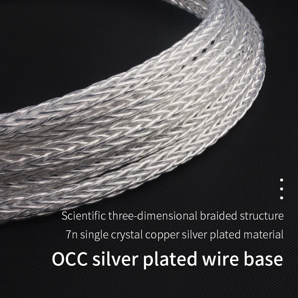 YYAUDIO Silver-plated Speaker Cable 1.5m-3m