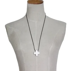 Anime EVA Katsuragi Misato Alloy Cross Pendant Necklace for Women Cosplay Jewelry Beads Chain Charms Amulet Necklaces Dropship