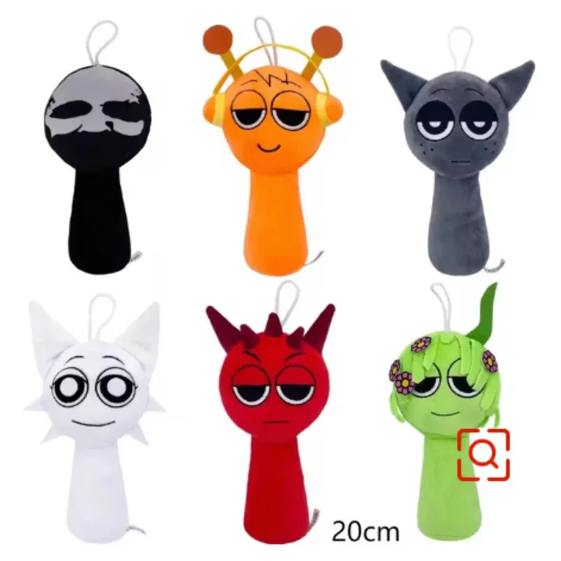 Juego de terror Sprunki /ALIEN STAGE, almohada de peluche suave de dibujos animados, adorno para muñecas de chico, juguetes de peluche personalizados para Navidad