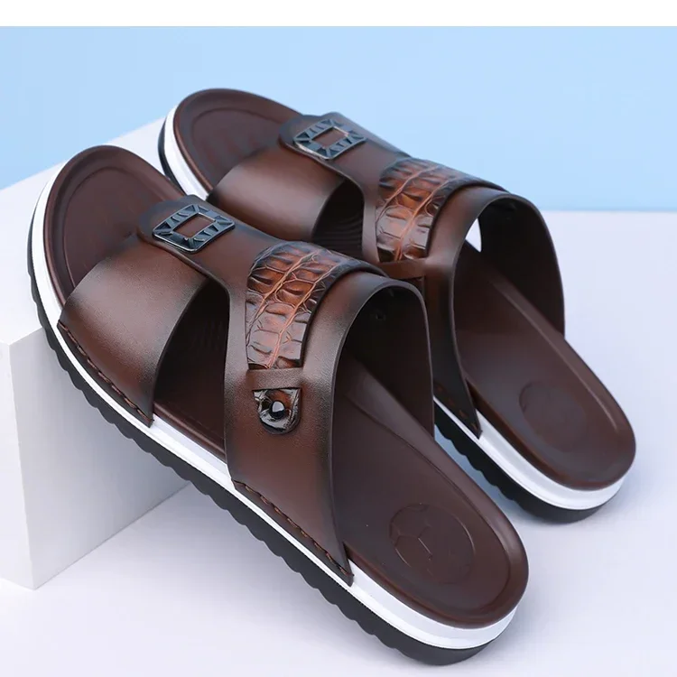Herren-Sommer-Slipper, bequem, atmungsaktiv, modisch, schlicht, für den Außenbereich, verschleißfest, weiche Unterseite, lässige Sandalen-DH5306 – Detail 18