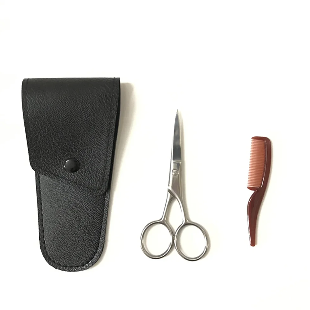 1 Set Eyebrow Scissor Mustache Eyebrow Trimmer Stainless Steel Shear Care Accessary mustache scissors