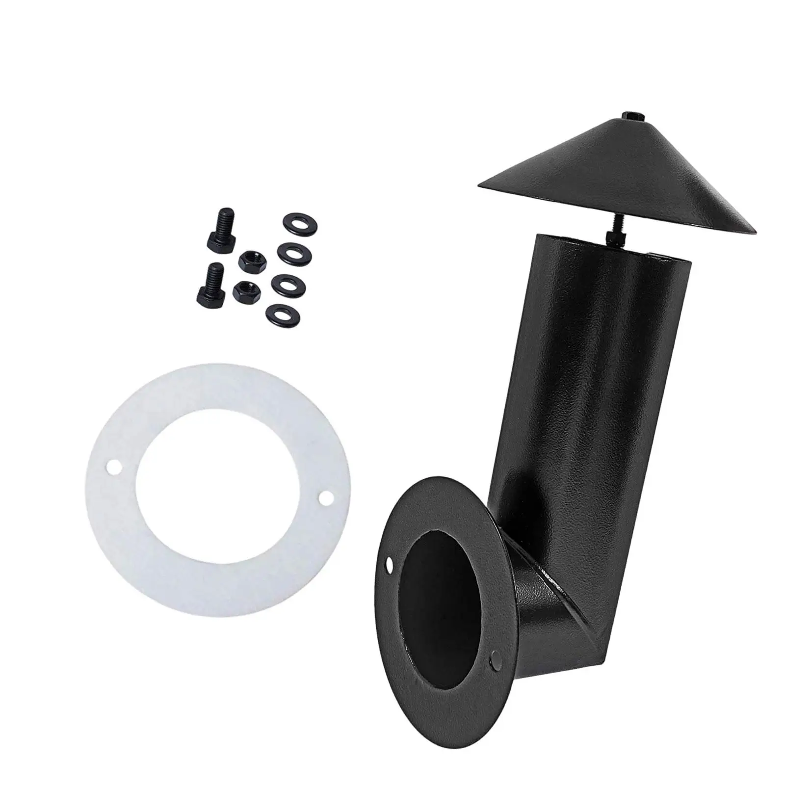 Grill Smoke Stack Chimney Black High Reliability Repair Parts Sturdy