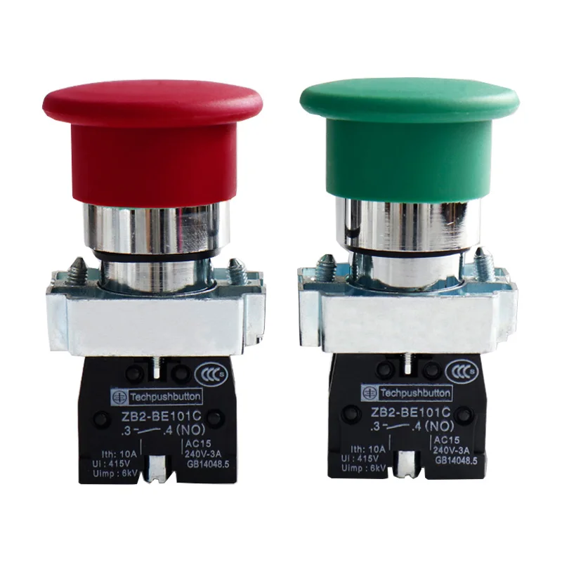 40MM Mushroom Head Button Switch XB2-BC21 XB2-BC31 XB2-BC42 XB2-BC51 XB2-BC61 Self-reduction Button Switch