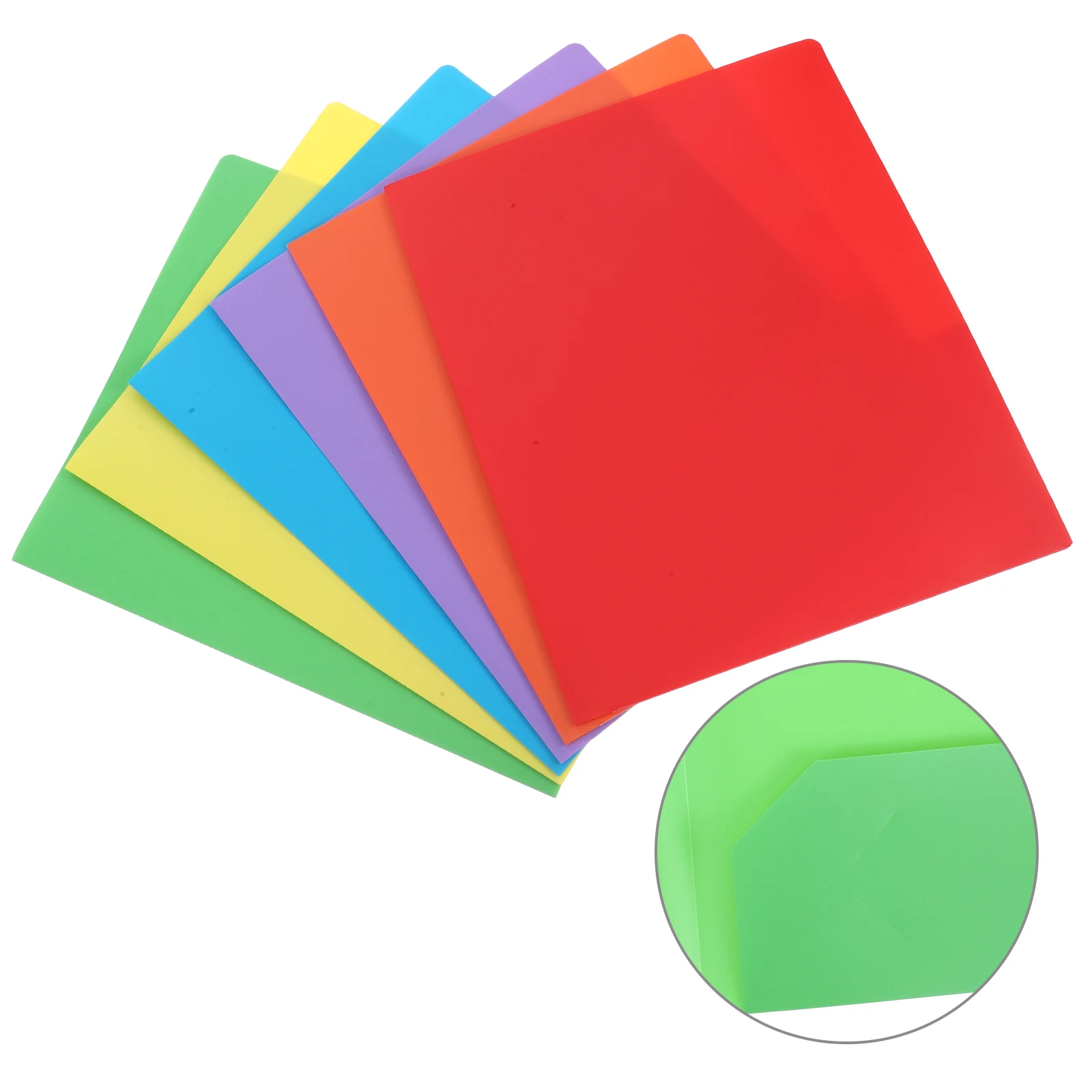 

6 Pcs Folder Colored Folders for Files Bulk with Pockets Letter Black Pp Colorful Plastic Binders Sleeves Travel