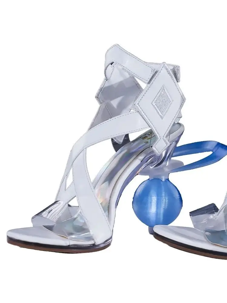 Columbina Schuhe Cosplay Genshin Impact Cosplay Perücke Fatui Nod Krai Frauen High Heel Leuchtende Schuhe Weihnachten Cosplay Halloween