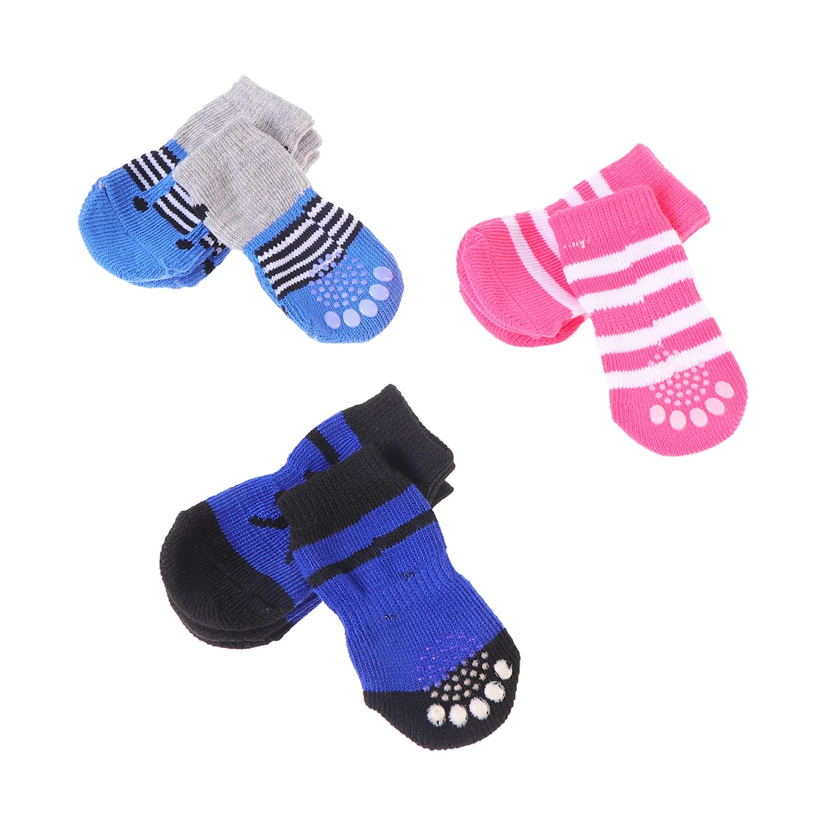 4pcs Puppy Dogs Pet Socks Anti Slip Cotton Knitting Warm Scratch Protection Gift For Dog Ankle Sock Pet Knits Socks