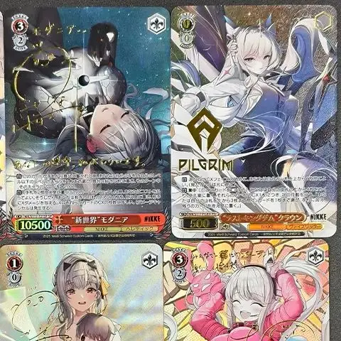 

BLBU ACG 9Pcs/set Nikke The Goddess of Victory Weiss Schwarz Collection Card Marian Honglian Signature Card Texture Refractive