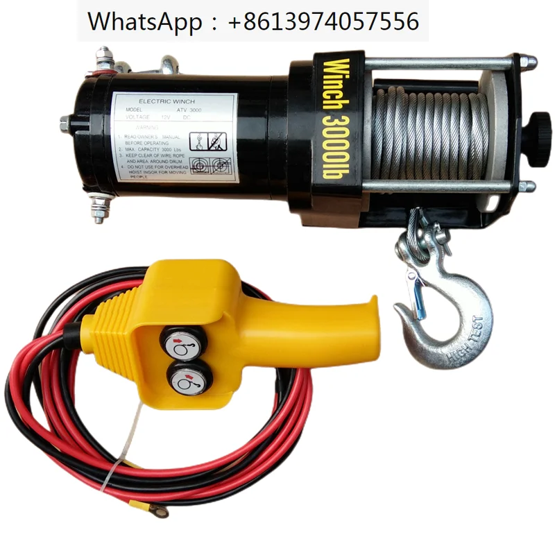 

Vehicle-mounted electric winch, small winch, winch hoist, minivan, hoist, pickup, gasoline vehicle, 12V24V