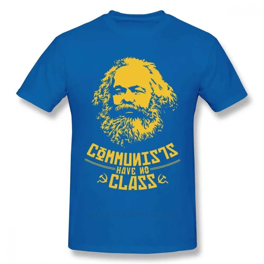 Karl Marx Communists Have No Class T Shirt for Man Unique Design Communism CCCP Marxism T Shirt Guys Punk Designer Streetwear