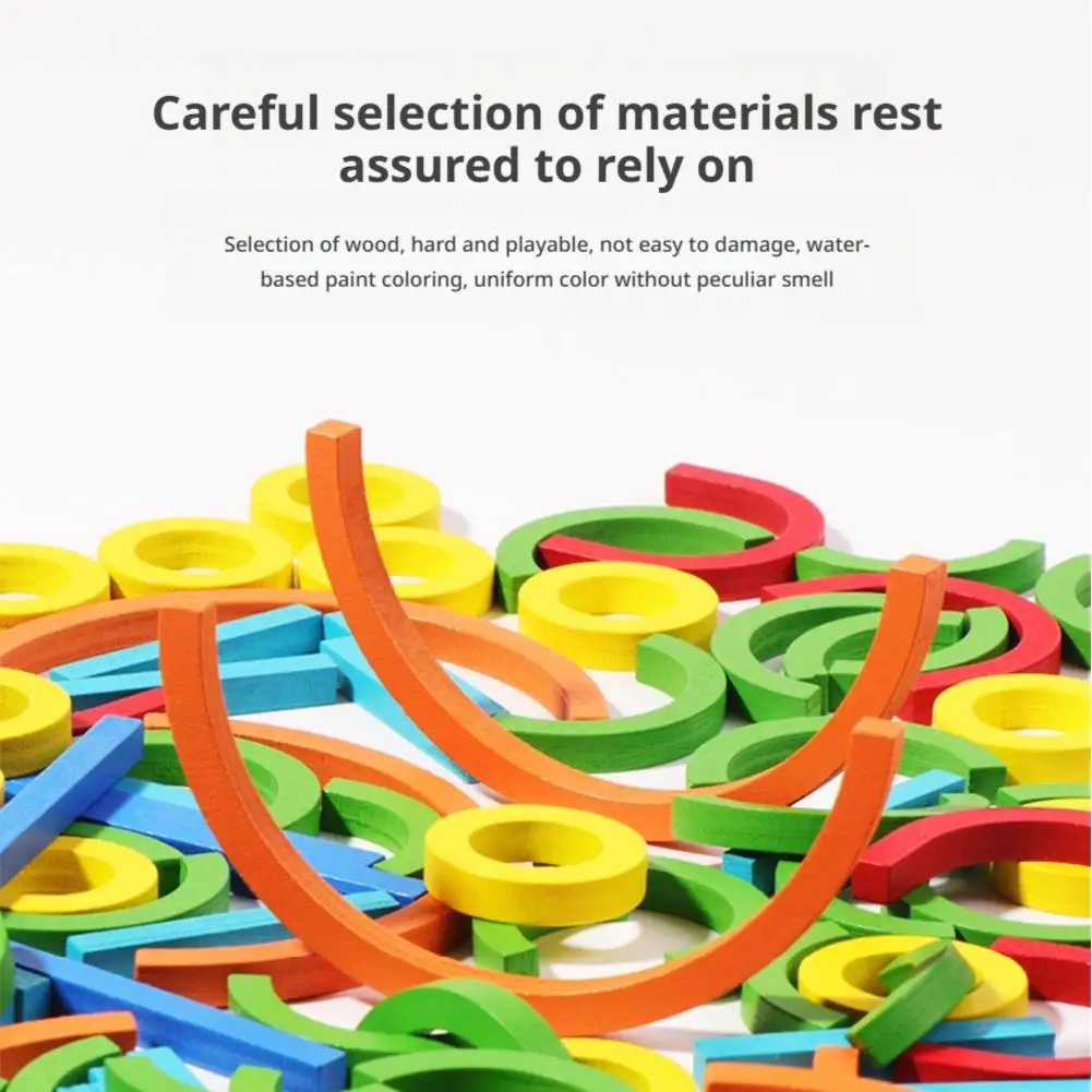 เกมปริศนาไม้สร้างสรรค์แท่งและวงแหวน เกมฝึกสมองแบบมอนเตสซอรี่ ของเล่นเสริมพัฒนาการเด็กเล็ก เกมฝึกทักษะการคิดสำหรับเด็ก