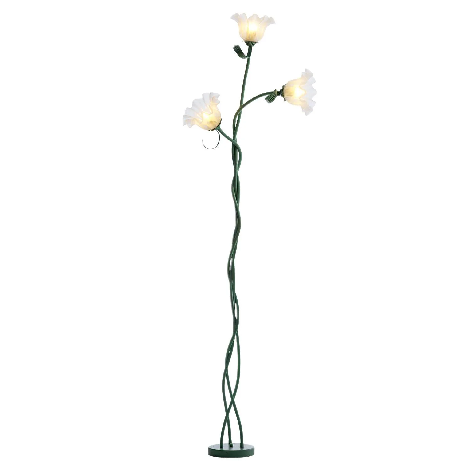 

Next to the sofa in the living room, French pastoral bedroom ambient flower lamp
