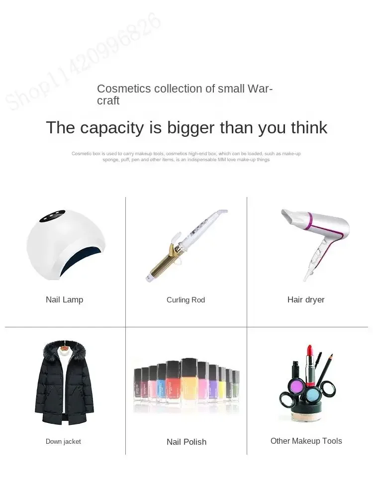 Large-capacity Professional Make-up Case Trolley Luggage Make-up Artist's Manicure and Permanent Make-up Kit Storage Toolbox view 5