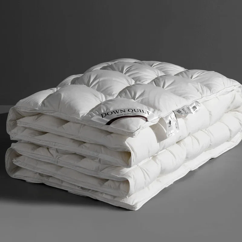 White Goose Down Duvet Winter Comforter Thick Quilt Warm Winter Blanket Single Couple Double King Size