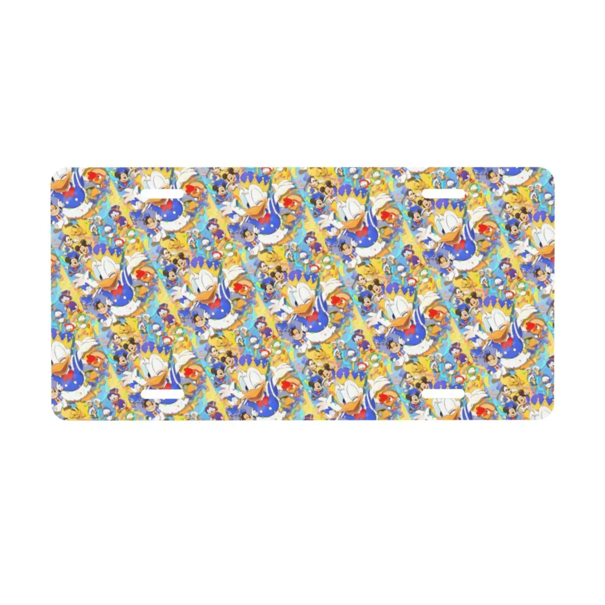 

Новинка, обои в стиле аниме «Дональд Дак», декоративные металлические номерные знаки, алюминиевый передний туалетный столик автомобиля, 6x12 дюймов