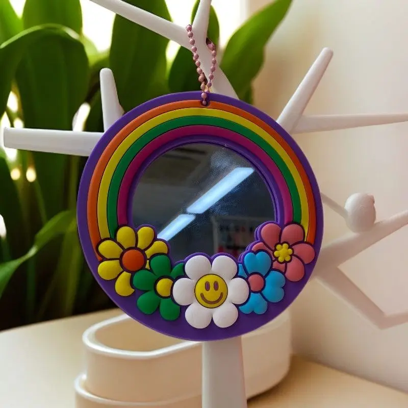 Animação da Disney Lilo & Stitch Espelho de maquiagem portátil simples e moderno sem espelho de vidro brilhante