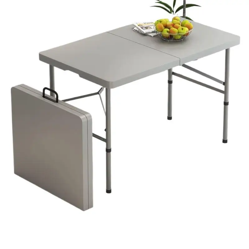tables and chairs outdoor portable, rectangular simple foldable table stall portable plastic table household dining table