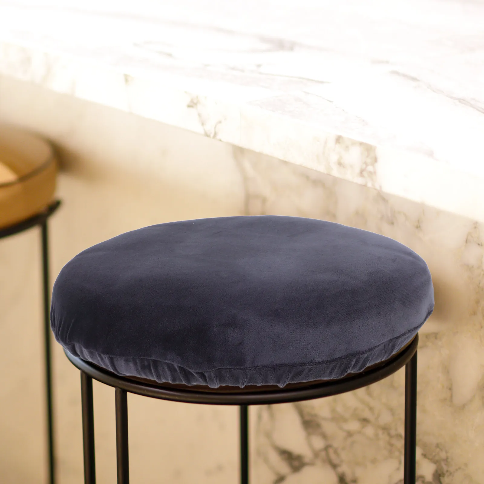 

4Pcs Round Vanity Stool Covers High Elasticity Stretch Chair Protectors for Bar Kitchen Spa Home Round Seat Cushion Slipcovers