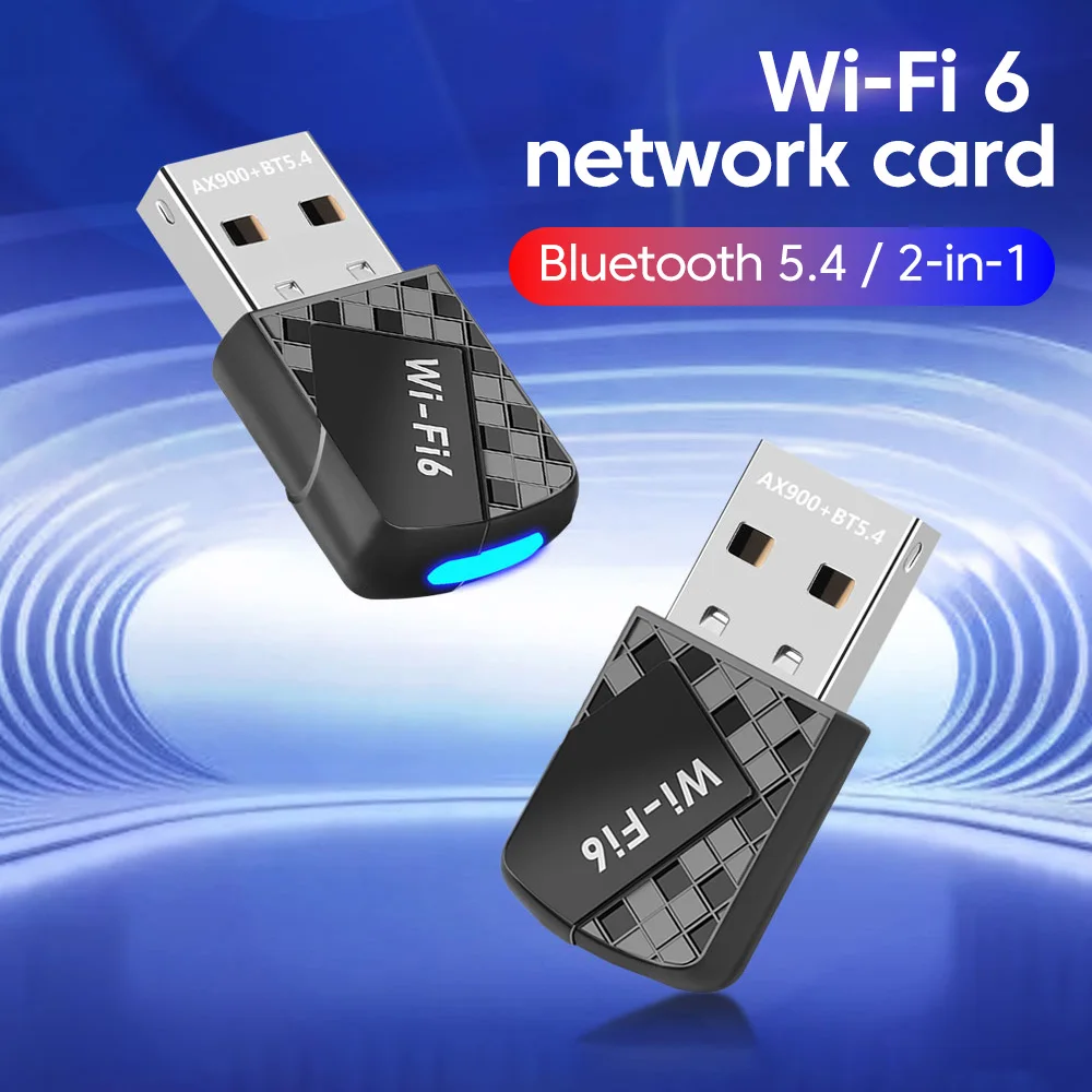 USB 2.4G+5G Driver Free Dual Band 900Mbps Wireless Network Card WiFi6 2.4G 300M+5G 600M Dual Frequency Transceiver Plug and Play