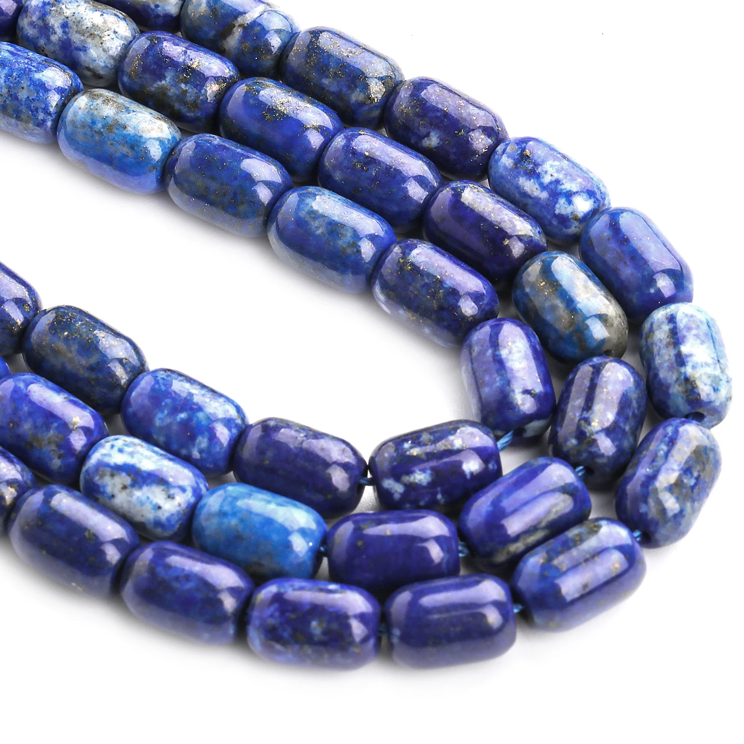 6x9mm Barrel Shape Blue Lapis Lazuli Natural Stone Bead Column Loose Beads for Jewelry Making Handmade Charms Bracelets 7.5/15\'\'