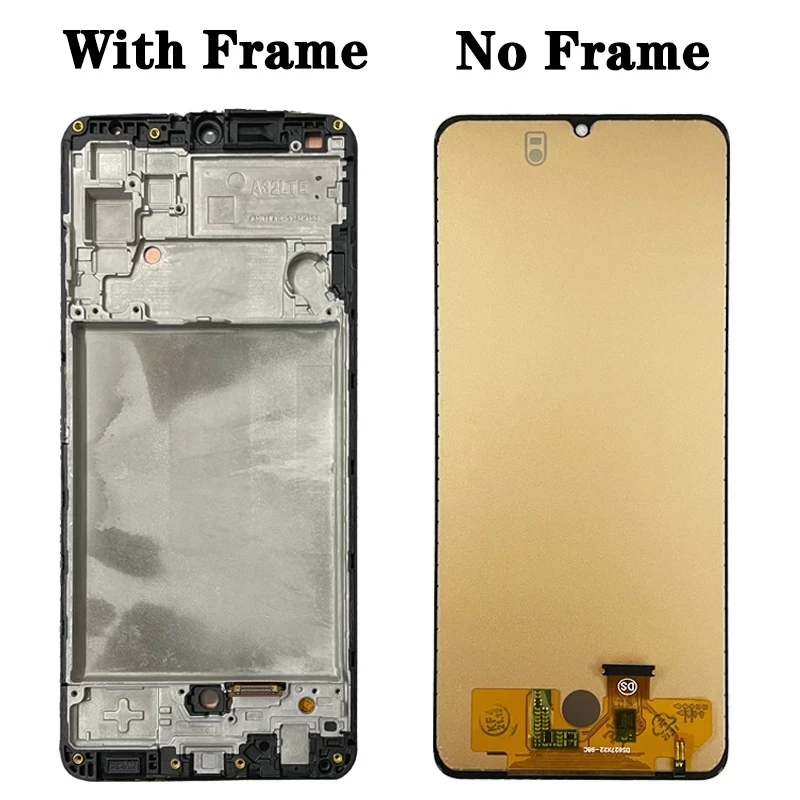 Display For Samsung Galaxy A32 4G A325 SM-A325F/DS LCD Touch Screen Digitizer Assembly Replacement with Tempered Glass Tool Glue