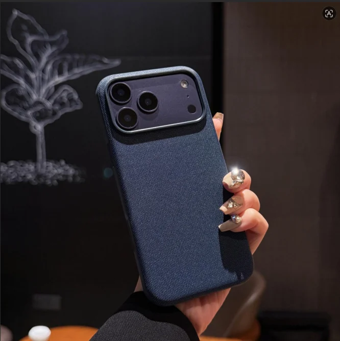 Luxe Tech Woven Magnetische Case voor iPhone 17 Air 16 15 Plus 14 13 12 11 Pro Max TechWoven voor MagSafe Draadloos Opladen Cover