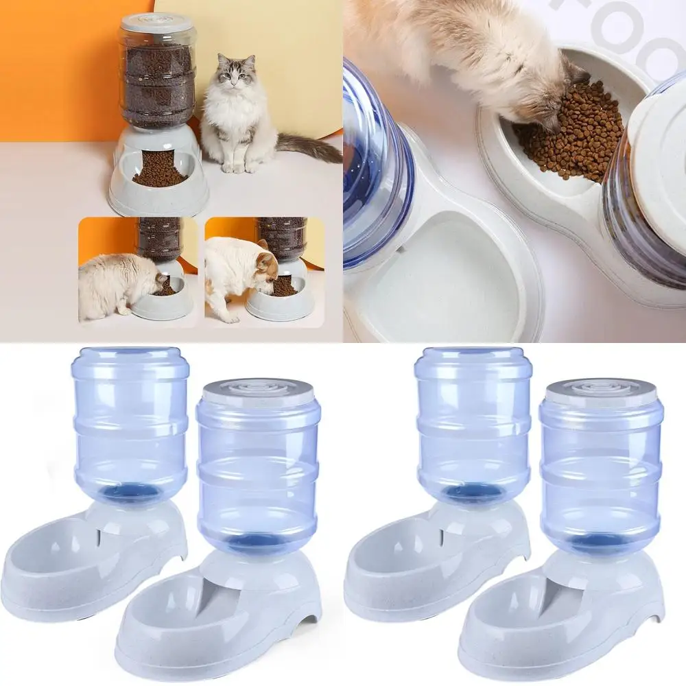 

Large Capacity Automatic Pet Feeder and Water Dispenser, 12 lb Food & 3 Gallon Water