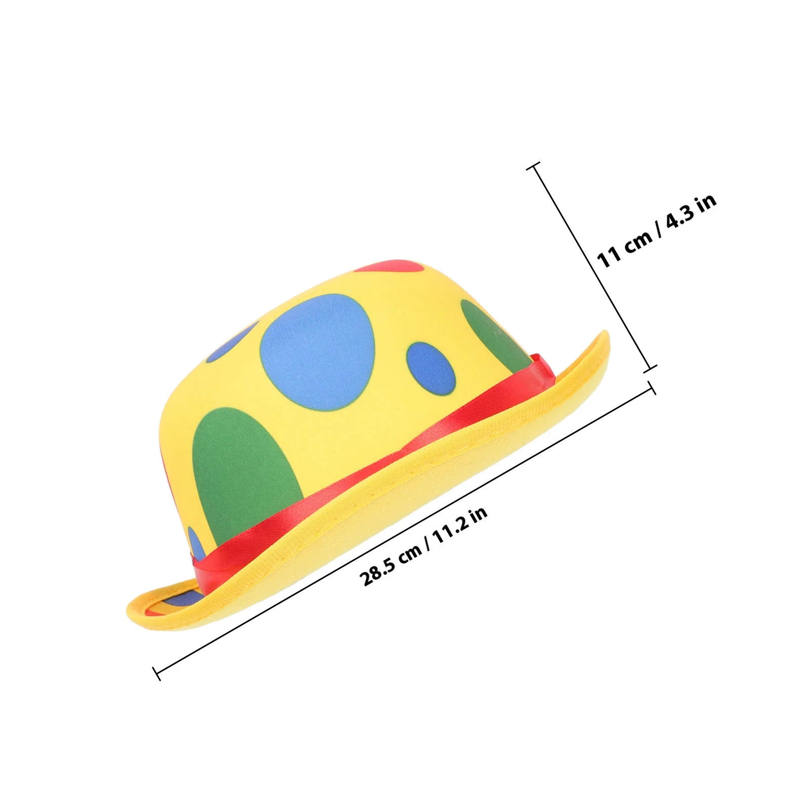 قبعة المهرج ذات جودة عالية، تصميم واقعي متين لحفلة الهالوين، زي دعامة أداء المسرح