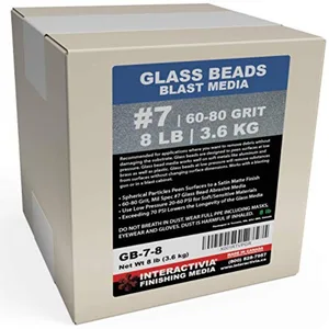 #7 Glass Beads - 8 lb or 3.6 kg - Sand Blasting Abrasive Media Medium 60-80 Mesh or Grit