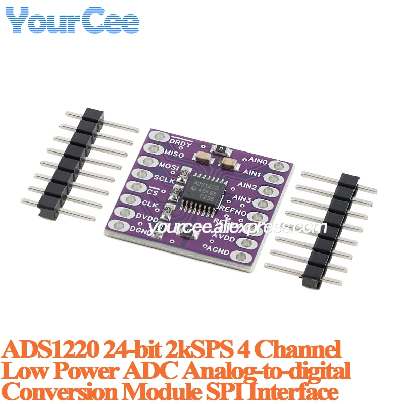 10 szt./1 szt. ADS1220 ADC 24-bitowy 2kSPS Moduł Konwertera A/D 4-kanałowy ADS1120 16-bitowy Analogowo-Cyfrowy Czujnik SPI Niski Pobór Mocy — zdjęcie produktu 4