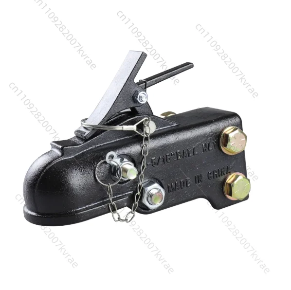 Heavy Duty 2-5/16 Black Steel Ball Hook Ball Coupler with Pin Lock for towing station wagons and trailers