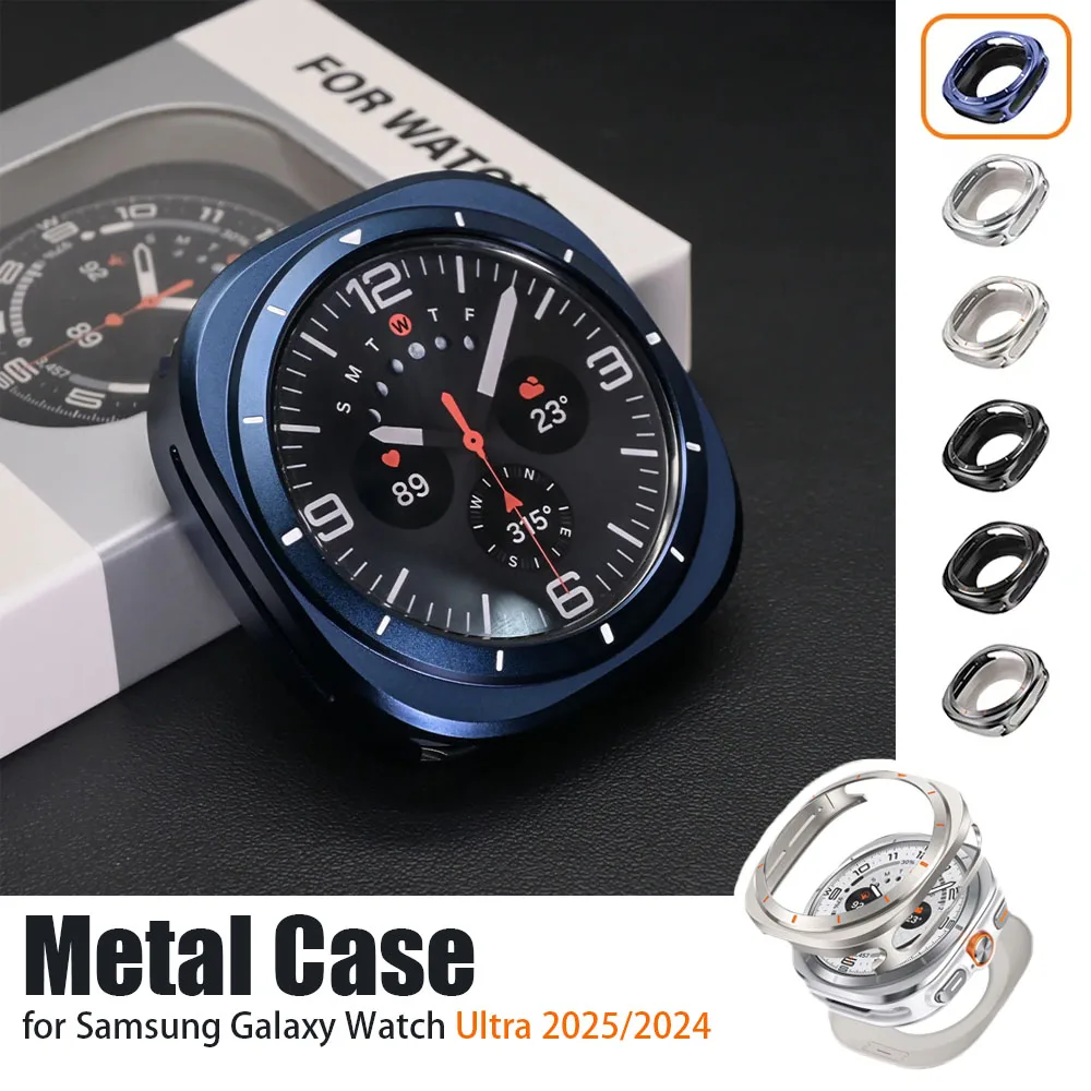 

Металлический корпус из алюминиевого сплава для Samsung Galaxy Watch Ultra 2025 47 мм, роскошная защитная рамка, чехол для Galaxy Ultra 2024, 47 мм