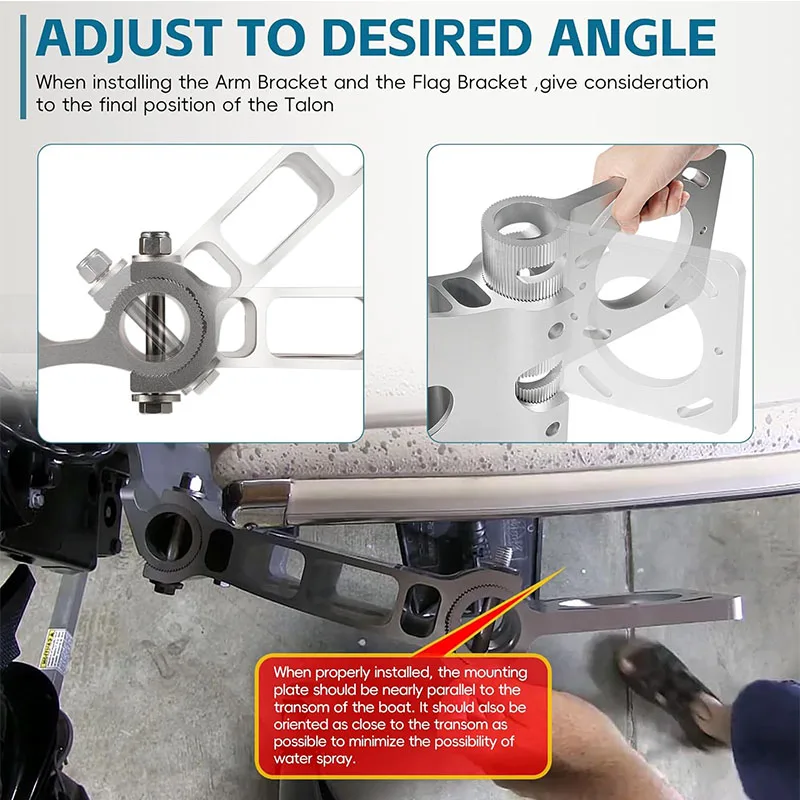 1810303 Talon Sandwich Adapter Mounting Bracket Heavy Duty Talon Jack Plate Mount Brackets for Starboard