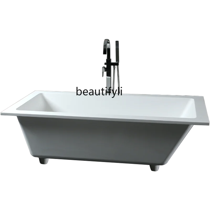 Embedded Bathtub Artificial Stone Household Adult European-Style Large Bathtub Double Bathtub Integrated Bath Tub